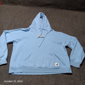 Monet Skateboards Hoodie Adult Large Blue Pullover Sweatshirt Painted‎